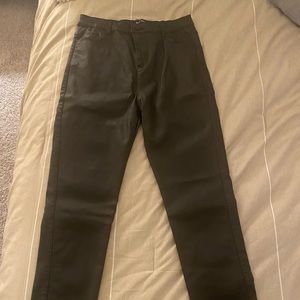 Metallic black pants